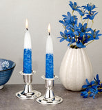 Premium Blue/White Shabbat Candles