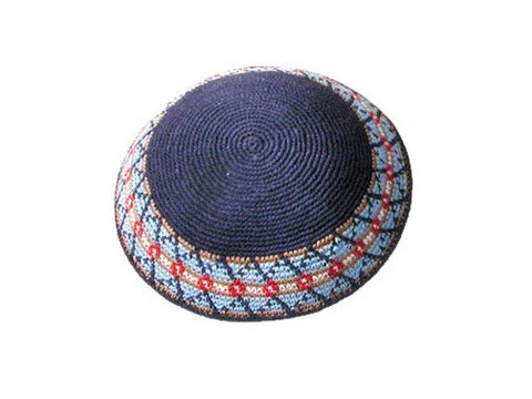 Crocheted Blue Kippah