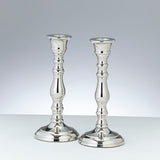 Set of 2 Nickel Plated Candlesticks