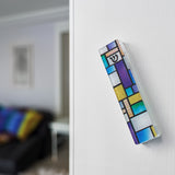 "Stained Glass" Art Glass Mezuzah