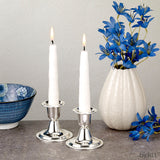 Set of 2 Silverplated Candlesticks, 2.5" High