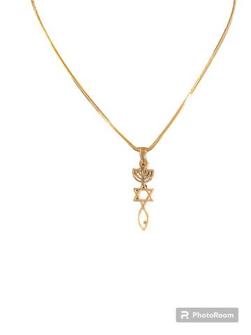 Gold One New Man necklace