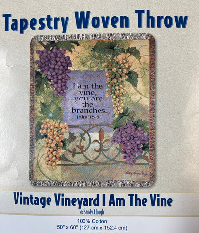 I Am The Vine - Vineyard Throw