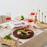 Rare Acacia Wood Seder Plate With Etched Design for Peseach Passover