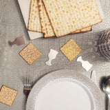 Pesach/Passover Tablescatters - 12 Foiled Matzah & 6 Foiled Cups