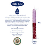 Chanukah Candles - Multi Colors 2 Tone Honeycomb Beeswax