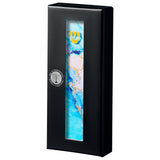 “Blue Marble” Art Glass Mezuzah Designed by Jenji