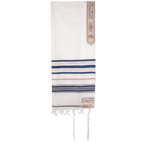 Blue Acrylic Tallit 50" Yehuda and Tallit bag