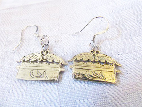 Ark of the Covenant Sterling Silver Handcrafted Earrings