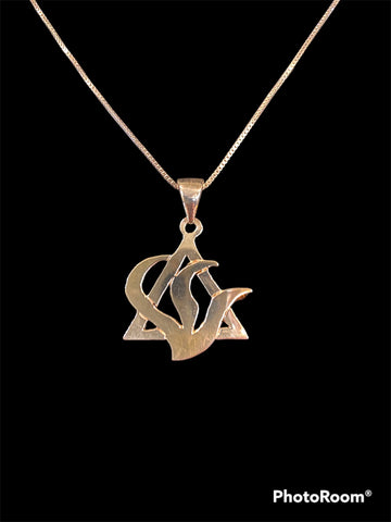 Flame & Triangle necklace