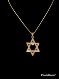 Silver Star Of David with clear stone