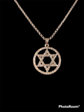 Star Of David Pendant inlaid Stones