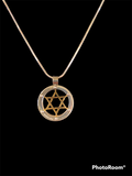 Gold and Silver Star of David necklace