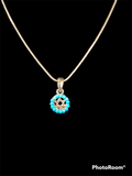 Turquoise Star Of David Pendant