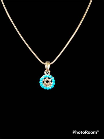 Turquoise Star Of David Pendant
