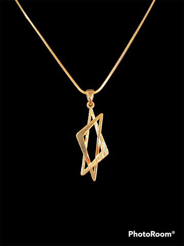 Gold Contemporary Star Of David