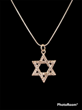 Star Of David Hammered Design
