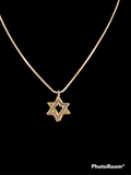 Abstract Gold and Silver Star Of David