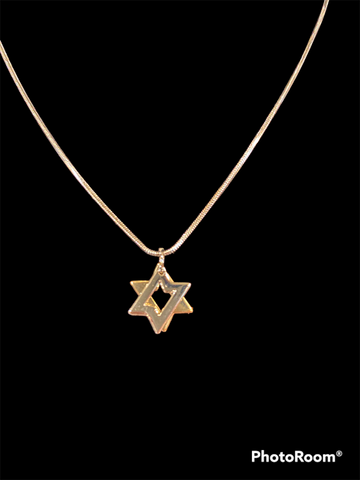 Abstract Gold and Silver Star Of David