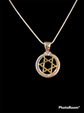 Gold Star Of David Pendant