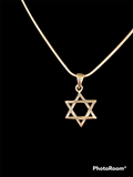 Star Of David with Black Enamel