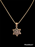 Onyx Star Of David pendant and chain