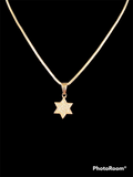 Star Of David Bejeweled in Clear Stones