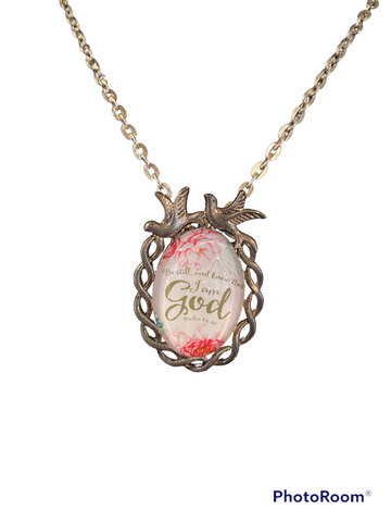 Psalm 46:10 Pendant Necklace