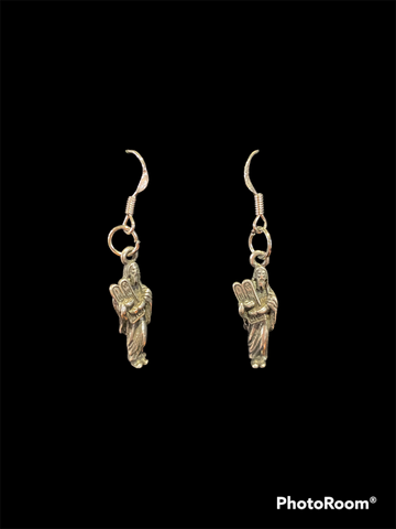 Silver Moses Ten Commandments Earrings