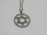 Star Of David Pendant inlaid Stones