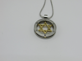 Gold and Silver Star of David necklace