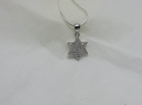 Star Of David Bejeweled in Clear Stones