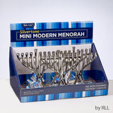 Silvertone Mini Modern Menorah